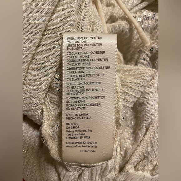 NWOT Free People Silver Sequin Flowy Tie Back Crop Top Size XS - Picture 9 of 9